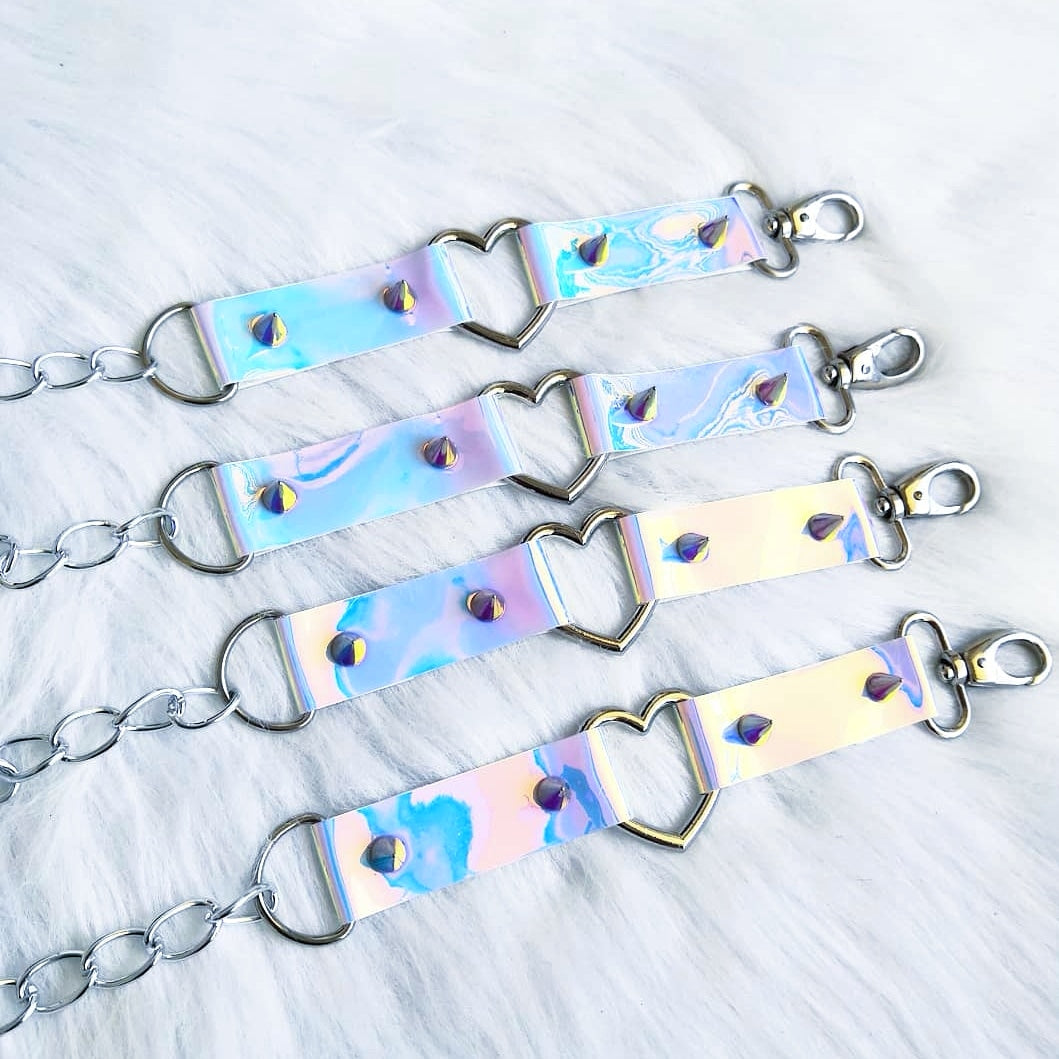 Holographic Heart Cuff