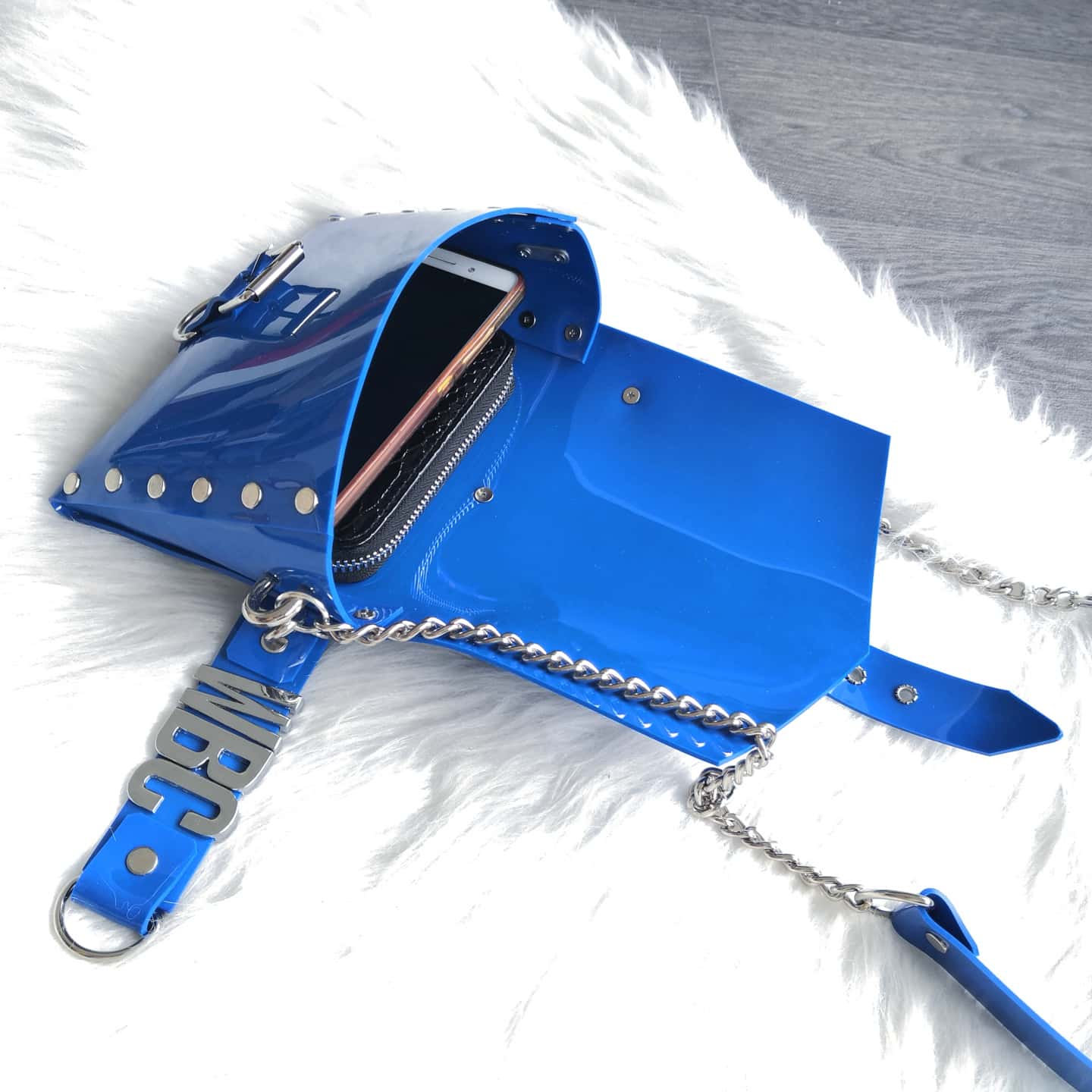 PVC shoulder handbag
