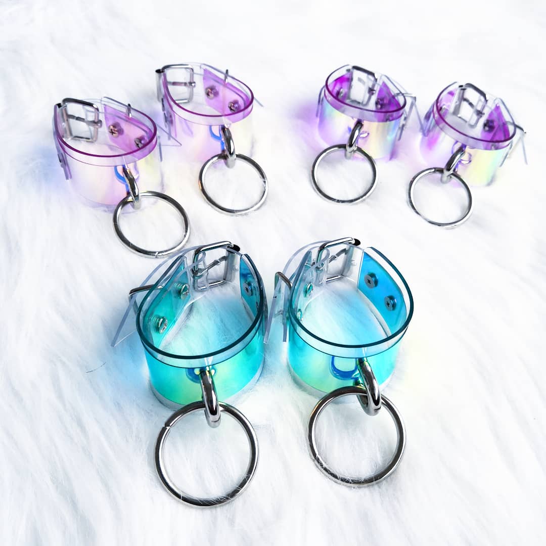 TURQUOISE IRIDESCENT CUFFS