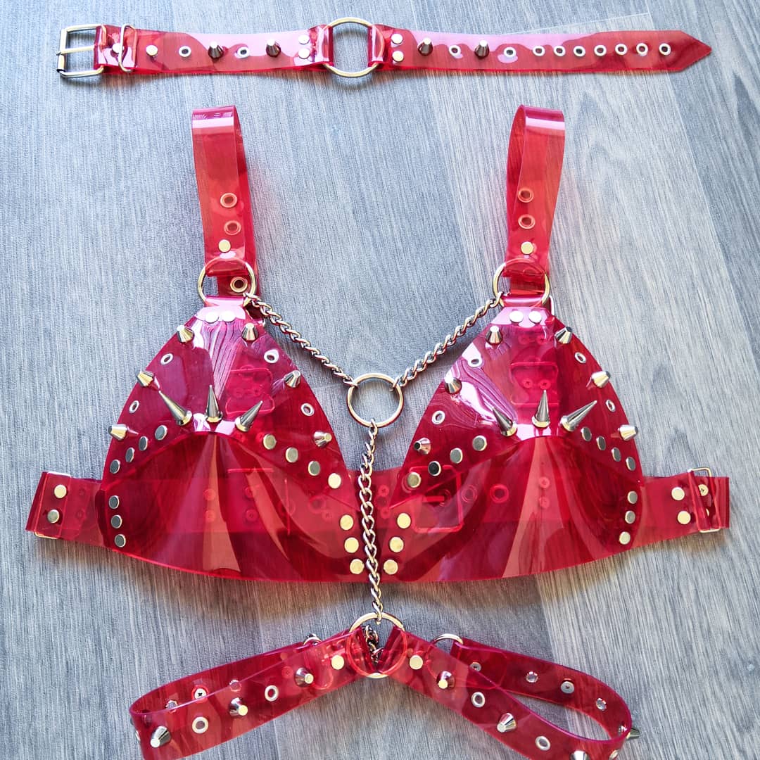 'HATE IS A VIRUS' HARNESS BRA