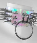 Multi spikes ring collar (iridescent version)