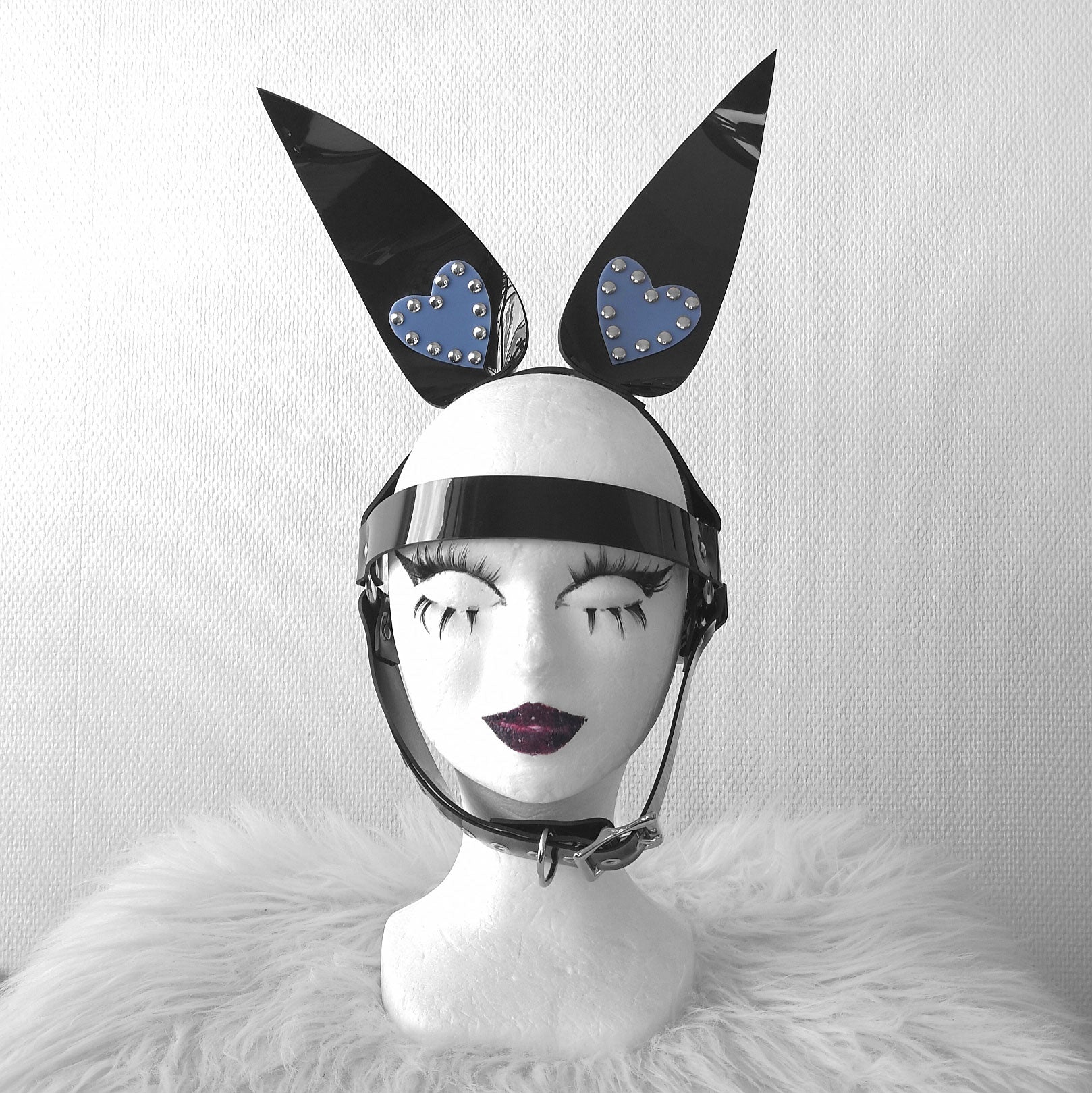 Heart bunny ears head harness