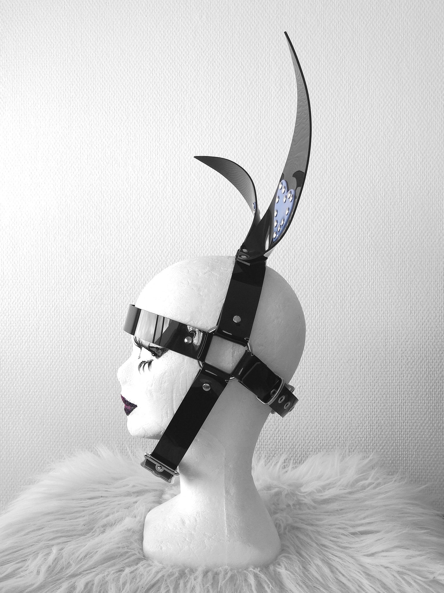 Heart bunny ears head harness